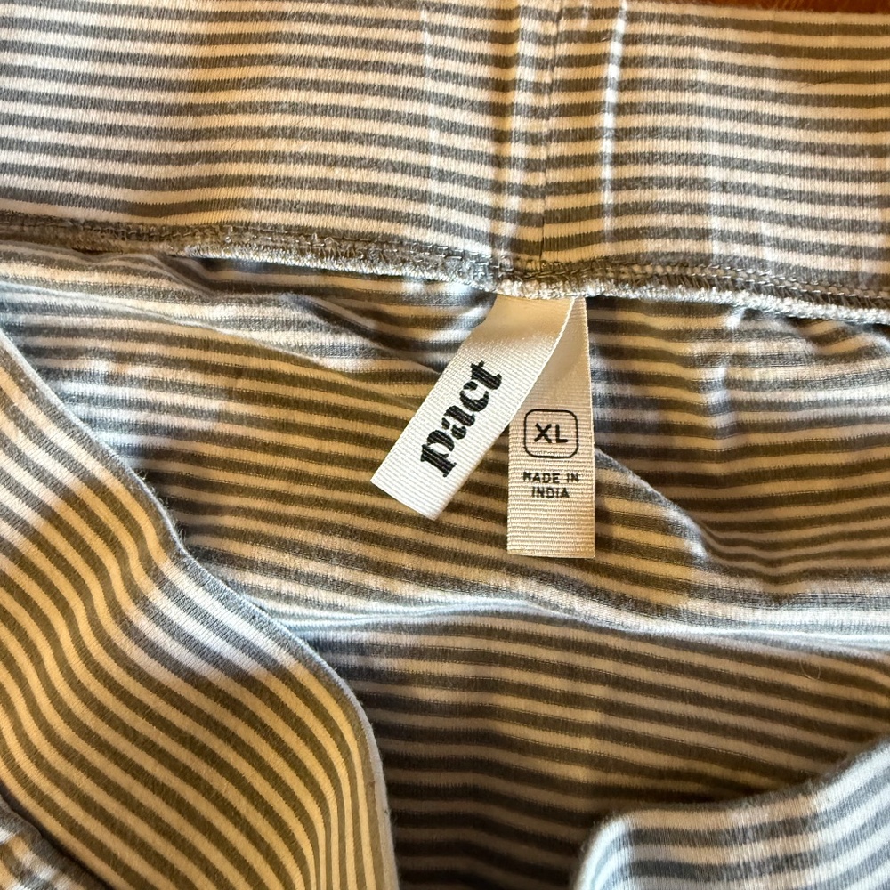 Pact Organic Cotton Striped A-Line Skater Skirt XL - Picture 2 of 3